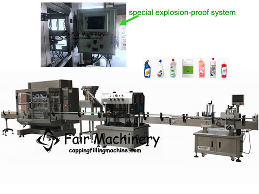 50HZ 1000ml Capping Filling Machine Botol Cair Pelabelan Sealing 2.8KW