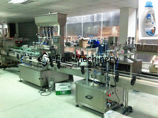 50ml 0.6mpa Capping Filling Machine PLC Untuk Deterjen Cair